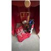 Image 2 : 1-DOOR 2-DRAWER CABINET WITH GUAN YU STATUE, FIRST AID KIT, FIRE EXTINGUISHER & MORE