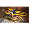 Image 5 : AREA OF ASSORTED ITEMS INCLUDING; NEW STAINLESS STEEL SINKS, METAL RACKING, KITCHEN FAUCET, HOSES,