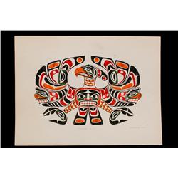 Thunderbird Painting by Benjamin (Blackie) Dick 18 x 24  - Laura Black Collection  Fair Condition