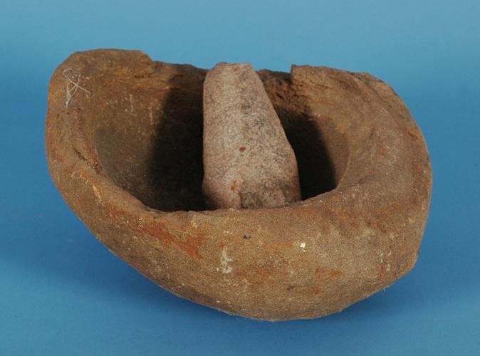 Columbia River Stone Mortar and Pestle 11 1/2" W. 6 1/2" H.