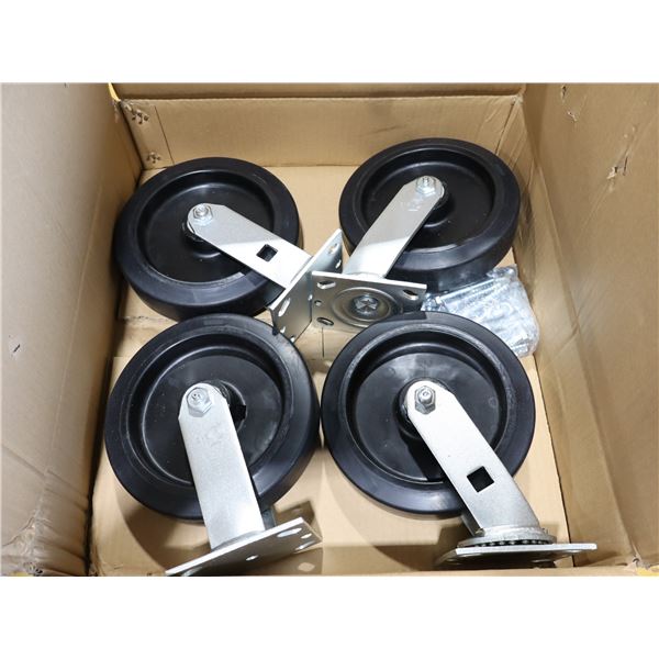 SET OF 4pcs 8" WHEELS (2-SWIVEL, 2-FIXED)