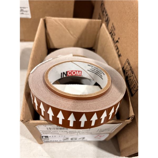 LOT OF 4 ROLLS OF ARROW TAPE 1"x108'