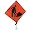 Image 1 : 24" SIGN WITH POST HOMME AU TRAVAIL