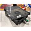 Image 1 : QUANTUM STORAGE BIN WITH LID #DG93060 22.5"x15.625"x5.5" BLACK