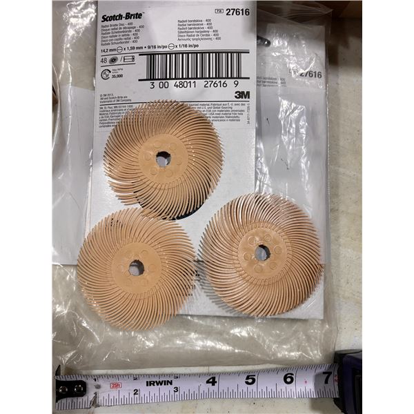 LOT OF 149 ASSORTED SCOTCH-BRITE RADIAL BRISTLES