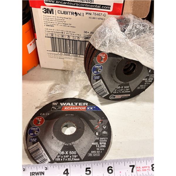 LOT OF 25 WALTER XCAVATOR XX DEPRESSED CENTER GRINDING WHEEL 5"x1/4"x7/8"