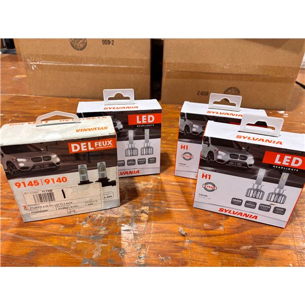 LOT OF 4 (2-PACK) SYLVANIA LED HEADLIGHT H1 TYPE #H1SL2BX2