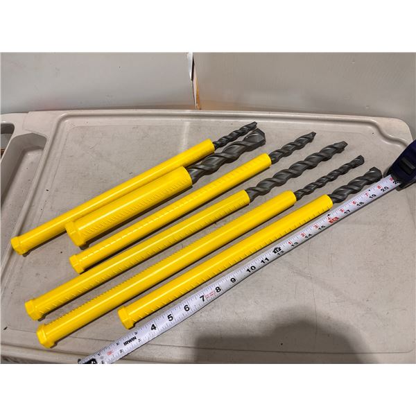 LOT OF 6 ASSORTED PELTON DRILL BITS (1-1/8x8-9/16x12-3/4x12-7/8x12-9/16x16-7/8x16)