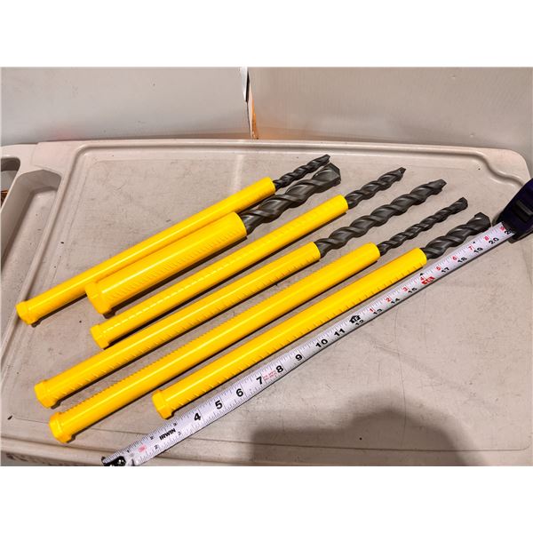 LOT OF 6 ASSORTED PELTON DRILL BITS (1-1/8x8-9/16x12-3/4x12-7/8x12-9/16x16-7/8x16)