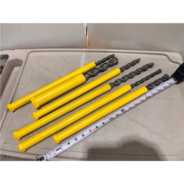 LOT OF 6 ASSORTED PELTON DRILL BITS (1-1/8x8-9/16x12-3/4x12-7/8x12-9/16x16-7/8x16)
