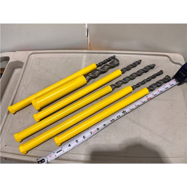 LOT OF 6 ASSORTED PELTON DRILL BITS (1-1/8x8-9/16x12-3/4x12-7/8x12-9/16x16-7/8x16)