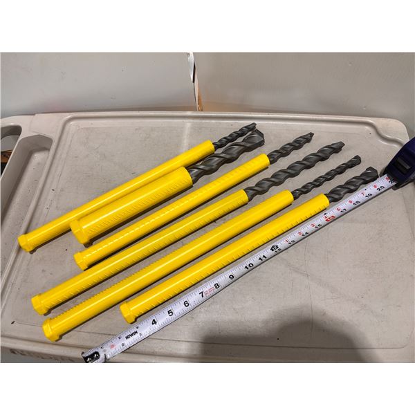 LOT OF 6 ASSORTED PELTON DRILL BITS (1-1/8x8-9/16x12-3/4x12-7/8x12-9/16x16-7/8x16)
