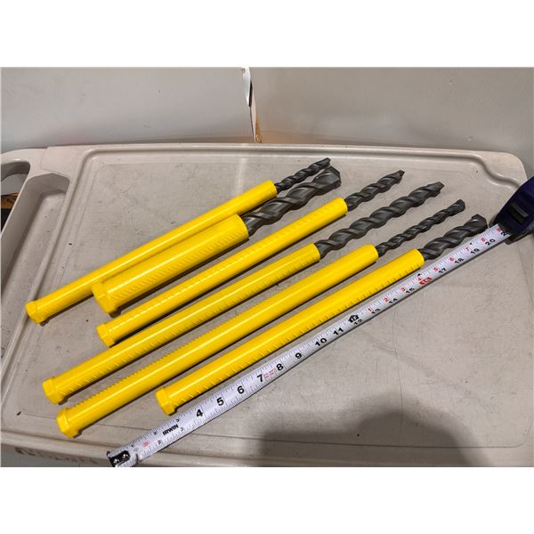LOT OF 6 ASSORTED PELTON DRILL BITS (1-1/8x8-9/16x12-3/4x12-7/8x12-9/16x16-7/8x16)