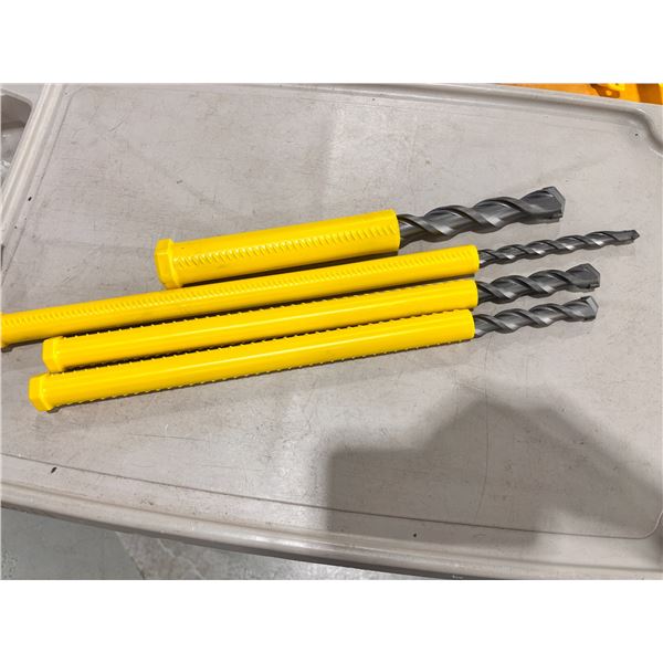 LOT OF 4 ASSORTED PELTON DRILL BITS (1-1/8x8-3/4x12-7/8x12-9/16x16)