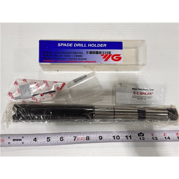 SPADE DRILL HOLDER, TAPERED SHANK, 1-13/32 TO 1-7/8 IN BLADE RANGE #P01304