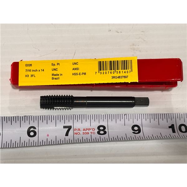 DORMER SPIRAL POINT TAP HIGH SPEED COBALT 7/16"-14 THREAD 3-5/32"