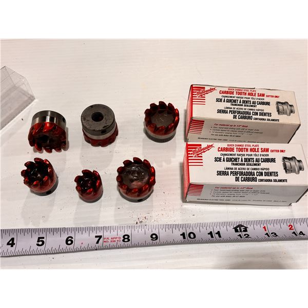 LOT OF 8 ASSORTED HOLE SAW BITS