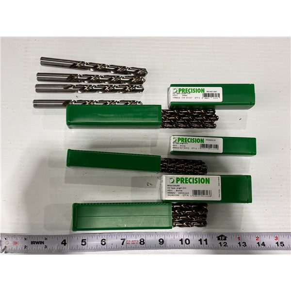 LOT OF 23 ASSORTED PRECISION JOBBER DRILL BITS