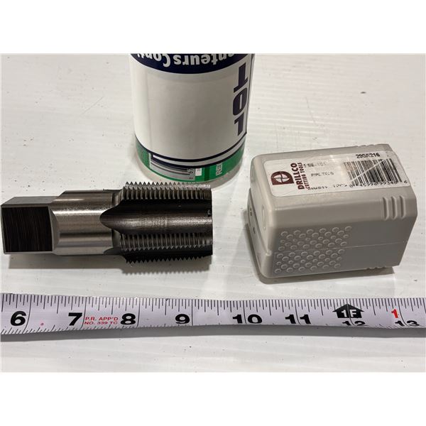 DRILLCO PIPE TAP 1-1/4"-11, 5 FLUTES HIGH SPEED STEEL