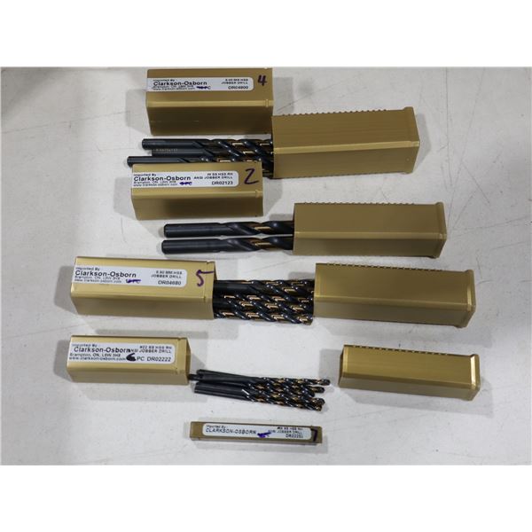 LOT OF 24 ASSORTED CLARKSON-OSBORNE JOBBER DRILLS