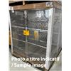 Image 1 : JUSTRITE ALUMINUM LPG CYLINDER LOCKER STORAGE 20 CYLINDER CAPACITY 60"X32"X65" SILVER