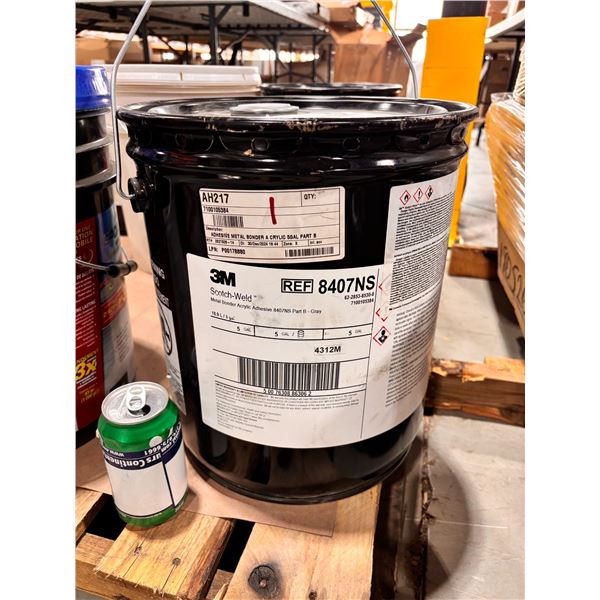 3M SCOTCH-WELD METAL BONDER ACRYLIC ADHESIVE #8407NS GRAY PART B 5 GALLON DRUM