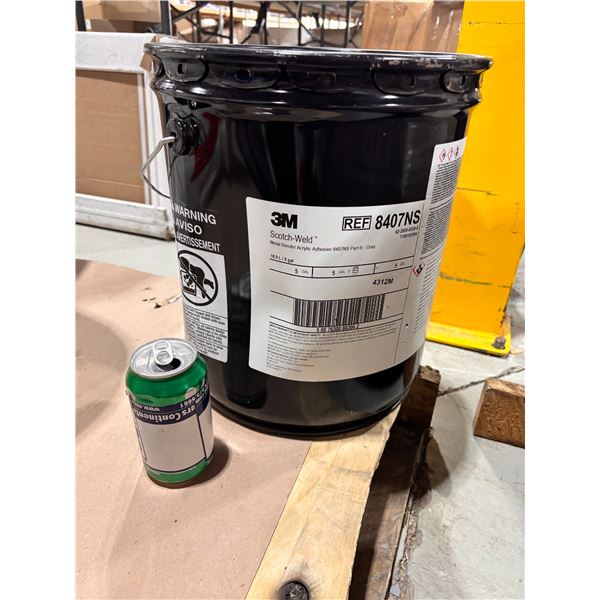 3M SCOTCH-WELD METAL BONDER ACRYLIC ADHESIVE #8407NS GRAY PART B 5 GALLON DRUM