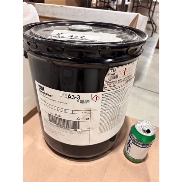3M SCOTCH-WELD METAL ACRYLIC ADHESIVE ACCELERATOR  #A3-3 GRAY PART A 5 GALLON DRUM
