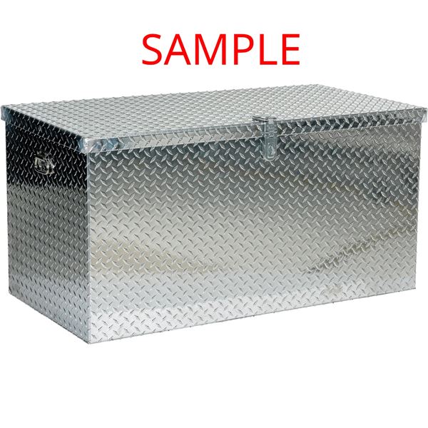 VESTIL ALUMINUM TREADPLATE PORTABLE TOOL BOX 25-1/16"X49-1/4"X24" SILVER
