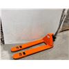 Image 1 : KLETON PALLET TRUCK  20.5x42" (ORANGE) *DAMAGED BUT FUNCTIONAL*
