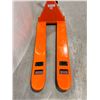 Image 2 : KLETON PALLET TRUCK  20.5x42" (ORANGE) *DAMAGED BUT FUNCTIONAL*