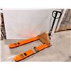 Image 1 : KLETON PALLET TRUCK  27x48" (ORANGE) *FRONT WHEEL MISSING*