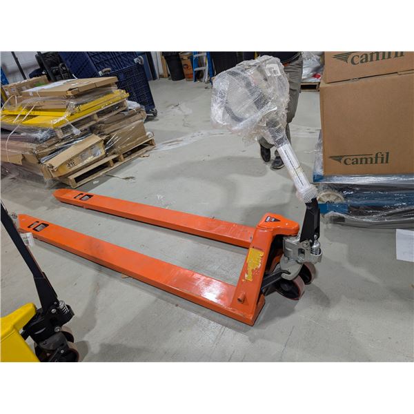 PALLET TRUCK 27x96" (ORANGE) *DAMAGED HANDLE*