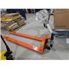 Image 1 : PALLET TRUCK 27x96" (ORANGE) *DAMAGED HANDLE*