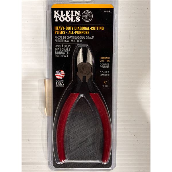 KLEIN TOOLS HEAVY DUTY DIAGONAL CUTTING PLIERS #0252-6