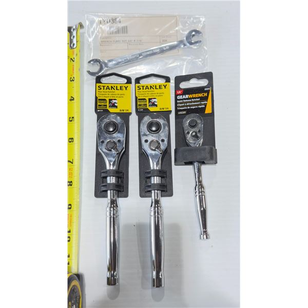 LOT OF 4 ASSORTED WRENCHES/RATCHETS