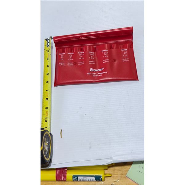 STARRETT PLASTIC CASE FOR ADJUSTABLE PARALLEL SET OF 6 (CASE ONLY)