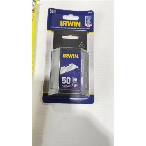 IRWIN UTILITY BLADE, 2 3/8"x3/4"  0.03125" THICK 50 PK #2084300