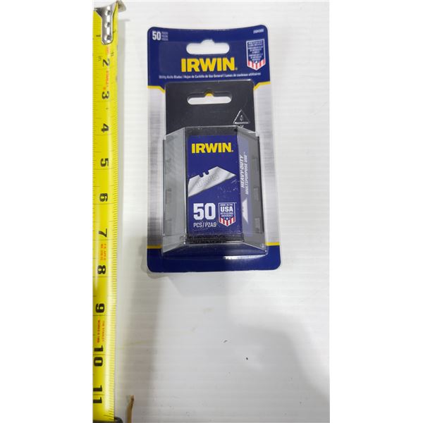 IRWIN UTILITY BLADE, 2 3/8"x3/4"  0.03125" THICK 50 PK #2084300