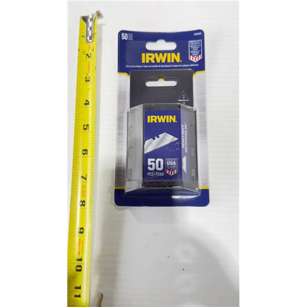 IRWIN UTILITY BLADE, 2 3/8"x3/4"  0.03125" THICK 50 PK #2084300