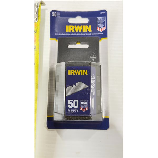 IRWIN UTILITY BLADE, 2 3/8"x3/4"  0.03125" THICK 50 PK #2084300
