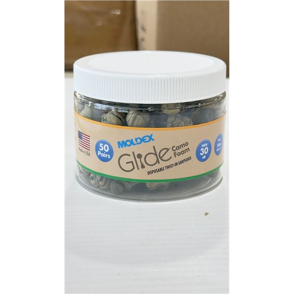 50-PAIR MOLDEX GLIDE30DB NOISE PROTECTION BUDS (CAMO FOAM)