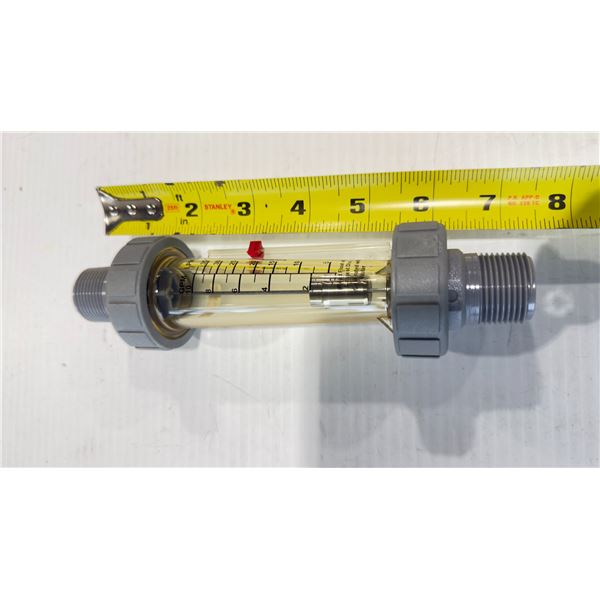BLUE-WHITE IN-LINE FLOWMETER F-440 1-10GPM .75"