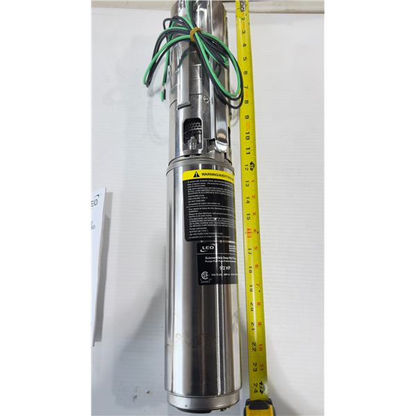 LEO #DWS050-2C SUBMERSIBLE DEEP WELL PUMP 230V 1300 GPH 1/2 HP