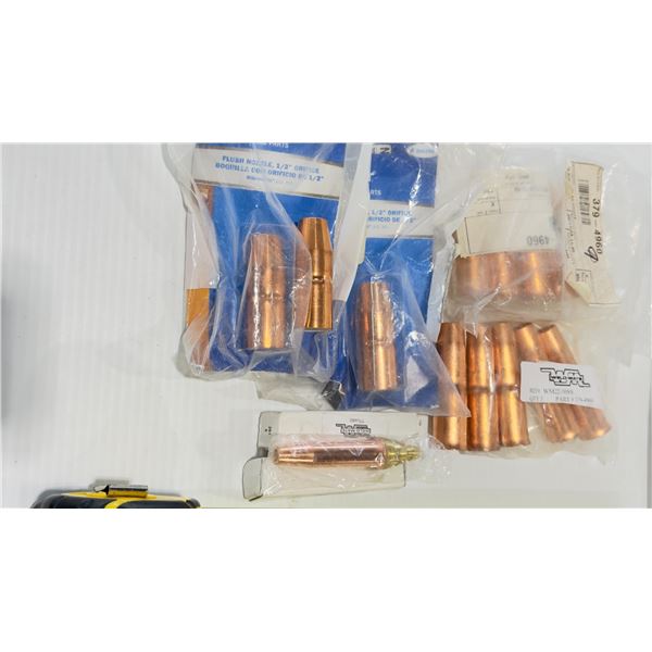 LOT OF 12 ASSORTED WELDING NOZZLES
