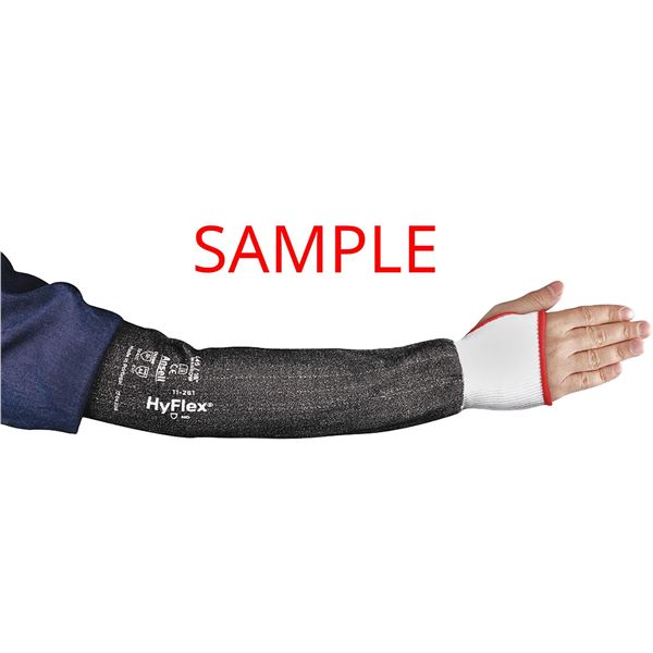 PACK OF 50 HYFLEX #11-281 NARROW THUMB PROTECTIVE ARM SLEEVE 12" ASTM ANSI A4 GREY