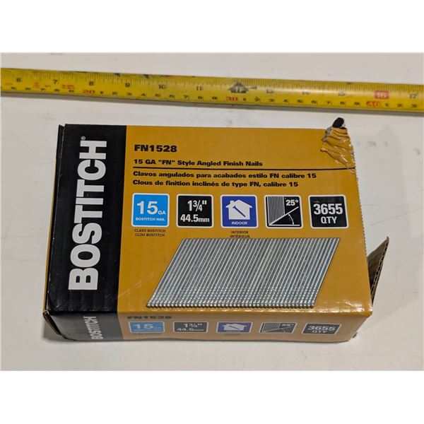 BOSTITCH #FN1528 15 GA X 1-3/4" FINISH NAILS (3655 PACK)