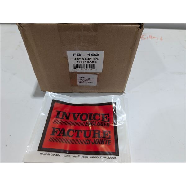 BOX OF 1000 PACKING LIST ENVELOPES 4"X5"