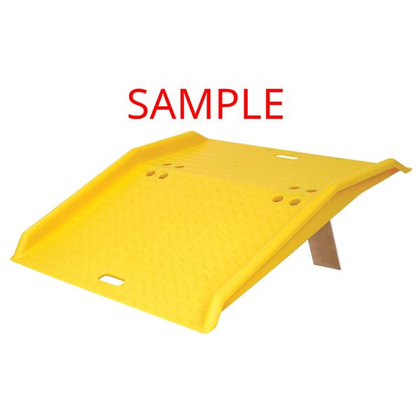 PORTABLE POLY HAND TRUCK DOCK PLATE 750 LBS MAX 36"X35"X5"