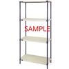 Image 1 : QUANTUM STORAGE #RPWR72-1836E WIRE SHELVING FRAME WITH PLASTIC SHELVES 36"X72"X18"